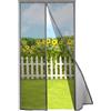 Risareyi Zanzariera Magnetica 120x250cm, Grigio Tenda Zanzariera Porta Finestra con Calamita, Chiusura Automatica, Aggiornamento Stile In Fine Rete Spessa