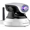 Bagotte Telecamera Wi-Fi Interno SP017-S Full HD 3MP Videocamera Sorveglianza Sensore di Movimento Visione Notturna Audio Bidirezionale Wireless Telecamere IP WiFi Compatibile con iOS Android PC SriHome