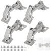 EFUTURETIME 4 x Cerniere Armadi Mobile Ante 175° con Smorzamento Idraulico, Soft Close Cerniere con 36 Viti