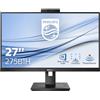 Philips PHILIPS MONITOR 27 LED IPS 16:9 2K 4MS 300 CDM, WEBCAM DVI/DP/HDMI, PIVOT, MULTIMEDIALE 275B1H