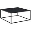 [en.casa] Tavolino da caffè/da Divano 85 x 85 x 38 cm Tavolo Basso da Salotto in Forma Quadrata Consolle Multiuso in Metallo AntiGraffio - Nero