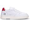 D.A.T.E. - COURT Sneaker uomo bianca/rossa in pelle
