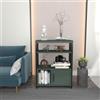 Hanah Home Bookshelf, Green Black, Taglia Unica