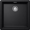 SCHOCK | Lavello Cucina Galaxy N100U 1 Vasca con Ganci Sottotop Inclusi, Materiale ®Cristadur, Nero Puro, 430x430mm