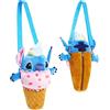 Disney Borsetta Bambina - Stitch Minnie Borsa Tracolla a Peluche 3D Borsa Bambina Ragazza Stitch Gadget Regalo Compleanno Comunione (Stitch gelato)