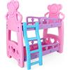 deAO Letto a Castello per Bambola, Lettino per Bambola, Culla per Bambola, Accessori Realistici per Bambola (Bambola non inclusa), Perfetti per Compleanni, Natale o per Qualsiasi Altra Occasione