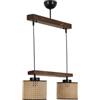 Opviq Rustic Wooden Chandelier, Vintage Color, diametro 15 cm, altezza 80 cm, attacco E27, max. 40 W, perfetto per Southwestern & Country Decor
