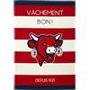 Coucke Strofinaccio stampato in cotone, mucca che ride a righe, 50 x 75 cm