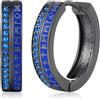 Friggem Orecchini a Cerchio Vichinghi in Argento 925 per Uomo Orecchini a Cerchio Neri Orecchini Rune Vichinghe Nordiche Orecchini Hipster Punk Huggie per Uomo Donne