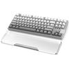MAMBASNAKE Poggiapolsi per TKL 80% Tastiera, Poggiapolsi per Tastiera in Acrylic - Premier Acrilico Trasparente - Piedi di Gomma Anti-slip- Keyboard Wrist Rest per Office/Game/Typing/Laptop - Argento
