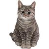 Vivid Arts - Statua realistica di gatto tigrato seduto