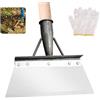 Marstey Pala da Giardino, Pala da Giardino Multifunzionale, Attrezzi da Giardino, Pala, Pala da Neve, Pala per Pulizia in Acciaio Inossidabile, Manico Non Incluso, Quadrato (25 cm)