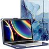 FINTIE Sleeve Custodia Compatibile con MacBook Air 13.6 M5/M4/M3/M2 (2026-2022), Air 13 M1 (2020-2018) e MacBook Pro 13 M2 M1 (2022-2016), Cover Protettiva Folio Case con Tasca, Ocean Marble