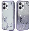 BAOJAY Compatibile per Realme 9 4G / Realme 9 Pro+ (Plus 6.4) Silicone Case [Glitter Bling Cover Glitter Clear View,Custodia Trasparente Antiurto regali per ragazze e signoreo-Viola