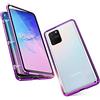 Gypsophilaa Custodia per Samsung Galaxy A91/S10 Lite Assorbimento Magnetico Ultra Sottile 360 Gradi Anteriore e Posteriore Vetro Temperato Trasparente Cover con Antiurto Metallico Paraurti