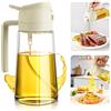 KITDAHOM Spruzzatore per olio - Bottiglia spray 2 in 1 - Spruzzatore da 470 ml - Bottiglia per olio da cucina - Contenitore per olio per friggitrice ad aria, cucina, cottura, grigliatura ecc - Bianco