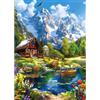 CEOVR Paesaggio Diamond Painting Kit Completo,Pittura Diamante,Diamond Painting Adulti Adulto,30x40 cm Pittura Diamante 5D,Kit per Pittura Diamante,Piccola Casa Sotto la Montagna Innevata