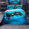 Loussiesd Set di biancheria da letto per gamer, da gioco con pulsanti di azione, copriletto, alla moda, decorazione per camera da letto, 3 pezzi 200X200cm