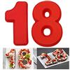 LIMEOW 2 pezzi Stampo Dolci a Forma di Numero Tortiera Silicone Compleanno Stampi Numero 10 Pollici Stampo in Silicone stampo per torta per Compleanno Anniversario Matrimonio(Include i numeri 1 e 8)