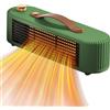 ZoneYan Termoventilatore Stufetta Elettrica, Mini Termoventilatore in Ceramica, Termoventilatore Basso Consumo 1200W, Stufetta Elettrica Termoventilatore Ceramico PTC (Green)