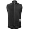 LINGKY Gilet Da Ciclismo Da Uomo, Leggera Traspirante Senza Maniche Cappotto Biciclette Gilet Antivento, Zip Integrale Giacca Da Corsa/MTB Riflettente Leggera (M,Nero)