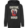 Fabulous Felpa con cappuccio per bambini con chitarra eroe, musica rock futuro - Premium, Nero , 12 anni