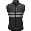 LINGKY Gilet Da Ciclismo Da Uomo, Leggera Traspirante Senza Maniche Cappotto Biciclette Gilet Antivento, Zip Integrale Giacca Da Corsa/MTB Riflettente Leggera (3XL,ML002Nero)