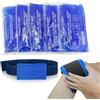 SURGICALMED - 5 Ghiaccio Gel Riutilizzabile (26 x 15 cm) - Compressa fredda calda, Include 1 Copertura Multiposizione in Tessuto con Fascia di Compressione- Terapie caldo/freddo - Adatto per Microonde
