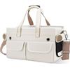 ALLSOPETS Trasportino per Cani, Borsa Porta Cani Portatile per Gatti, Cuccia per Animali Domestici con Lati Morbidi, Gabbia da Viaggio per Cane con Guinzaglio di Sicurezza Regolabile, Beige