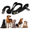 PETTY Guinzaglio per Cani con Ammortizzatore, Antishock e Maniglia a Presa Corta- Aggancio Cintura di Sicurezza - Ultraresistente- Ideale per Addestramento Taglia S