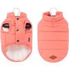 meioro Giacca calda per cani Giacca accogliente per cani Cappotto invernale con pelliccia Vestiti per cani Caldi Canottiera per cani (S, rosa)