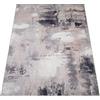 Paco Home Tappeto Salotto Moderno Soggiorno Tessuto Liscio Moderno Motivo Astratto Vintage Lavabile In Lavatrice, Dimensione:80x150 cm, Colore:Grigio-Beige