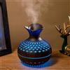 DAZZLEEX Diffusore di oli essenziali, USB, da scrivania, per aromaterapia, diffusore di aromi con venature del legno, umidificatore per casa e ufficio, decorazione (scuro)