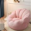 Highdi Pouf Poltrona a Sacco Bambini Adulti, Bean Bag Fodera per Fiori Petalo Ragazze Sacco di Fagioli per Decorazione della Soggiorno Giardino Salotto, Senza Ripieno (Child- 70x60cm,Rosa)
