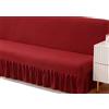 RTSFKFS Fodera per Divano Letto Senza Braccioli con Gonna, Nero/Rosso/Grigio 2 Posti Elasticizzato Copridivano Clic Clac Letto Senza Braccioli Sofa Cover Divano Protector Slipcovers con Orlo Elagante