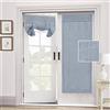 LINFKY Tenda Per Porta In Misto Lino Naturale - Tenda Per Porta Per La Privacy Tenda Per Finestra Filtrante Leggera Tenda Per Porta In Vetro Con Luce Laterale, 66 X 172 Cm (Stone Blue,1 Pannello)