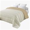Corredocasa Trapunta 4 Stagioni Made in Italy Piumone Autunnale Invernale Imbottitura 340gr/mq Coperta in Morbida Microfibra di Poliestere Casa (Beige/Panna, Matrimoniale 250x260)