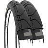 ECOVELO 2 Copertoni 700x45C (45-622) Pneumatici Neri Demi-Slick per Bicicletta Ibrida Trekking Tassellati