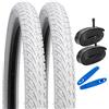 YUNSCM 2-PCS 26 pollicibicicletta pneumatici 26x1.75/47-559 and 26 pollici bicicletta camera d'aria Schrader Valve AV32mm Compatible with Route bicicletta 26x1.75 26X1.75 (Y-808)