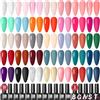 COSCELIA Set Smalto Semipermanente 40pz Gel per Unghie, 35 Colori Smalti Semipermanenti con Base e Top Coat Argente Oro Glitter Senza Lampada Kit Unghie Gel Completo