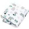 TupTam Tappeto Play Mat Per Bambini e Neonati Coperta 120 x 120 cm Gioco Imbottita XXL, Circa 120 cm/Verde Zoo