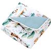 TupTam Tappeto Play Mat Per Bambini e Neonati Coperta 120 x 120 cm Gioco Imbottita XXL, Animali della giungla Bianchi/Verdi/Beige