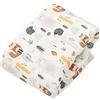TupTam Tappeto gioco neonato 120x120 cm - Imbottito, morbido, cotone, Circa 120 cm/Bosco/Beige