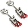 SOTECH Set di 2 blocchi di tensione JUNKER M6 (forza di tenuta 220kg, chiudibile) Blocco a leva regolabile in acciaio inox SS304