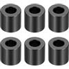 PATIKIL M6 Distanziali in Alluminio, 6pz Distanziali Metallici in Alluminio 6,2mm ID x 12mm OD x 12mm L Distanziatore a Vite in Alluminio Rotondo per Viti 1/4 o M6, Nero