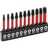 Flintronic 11Pezzi Punte per Cacciavite Magnetiche, Magnetiche Inserti 50 mm Inserti per Avvitatore Professionali, Kit Punte Avvitatore Esagonale da 1/4 (T10, 15, 15, 20, 20, 25, 25, 30, 30, 40)