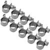 TOPINCN Fascette acciaio inox heavy duty T-Bolt mini linea di carburante clip tubo 6mm-20mm dimensioni opzionali per impianto idraulico 10 pz/set (8-10 mm)