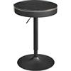 VASAGLE EKHO Collezione - Tavolo da Bar Regolabile in Altezza, Tavolino con Scomparto, Rivestimento con Cucitura, Moderno di Metà Secolo, Montaggio Facile, Nero Ebano e Nero Inchiostro