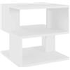 vidaXL Tavolino Bianco 40x40x40 cm in Legno Multistrato