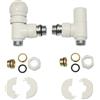 SOMATHERM FOR YOU, 601520102, Kit termostabilizzabile 1/2 (15x21) bianco per scaldasalviette SFY, con volante manuale e raccordo per tubo di rame diametro 14